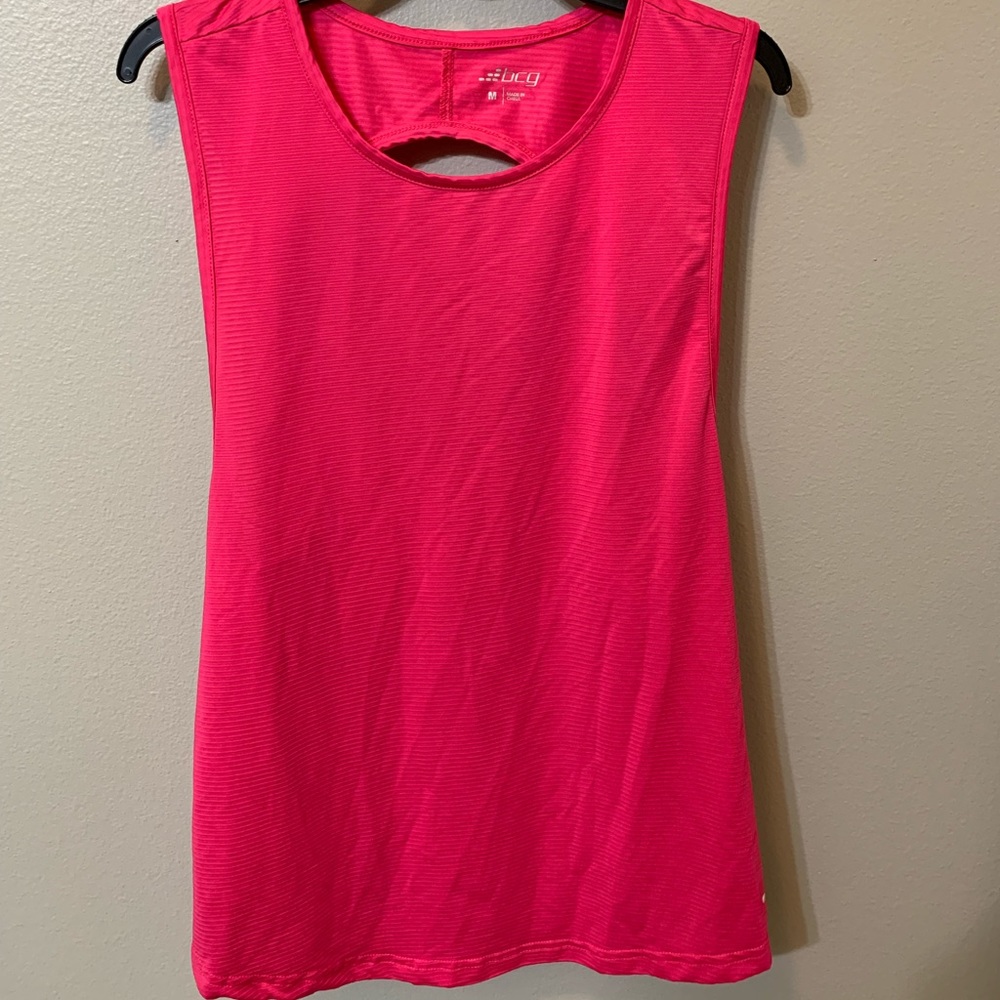 hot pink athletic tank top